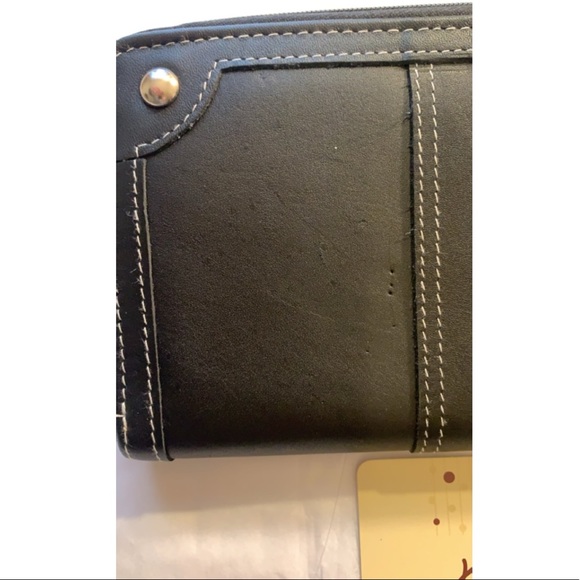 Buxton Black Ladies Genuine Letter wallet - Picture 4 of 6